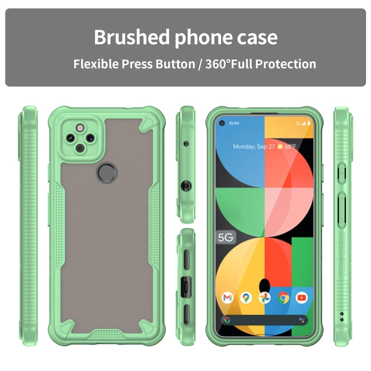 For Google Pixel 5a Armor Glaze PC Hybrid TPU Phone Case