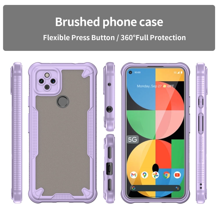 For Google Pixel 5a Armor Glaze PC Hybrid TPU Phone Case