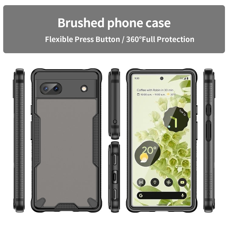 For Google Pixel 6a Armor Glaze PC Hybrid TPU Phone Case