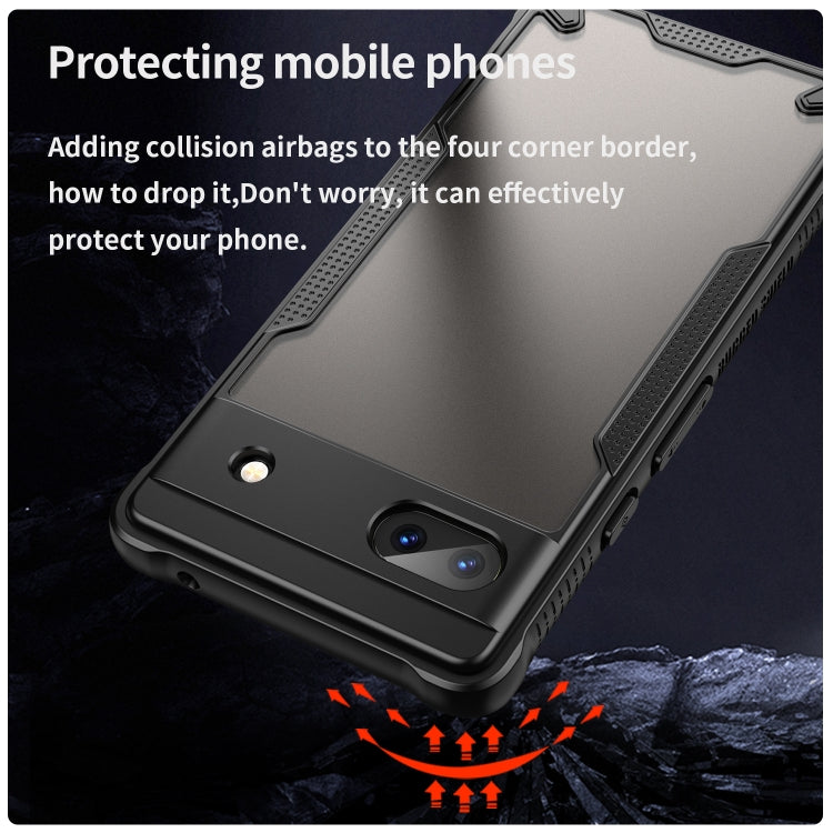 For Google Pixel 6a Armor Glaze PC Hybrid TPU Phone Case