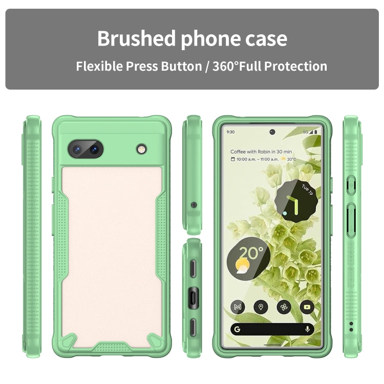For Google Pixel 6a Armor Glaze PC Hybrid TPU Phone Case