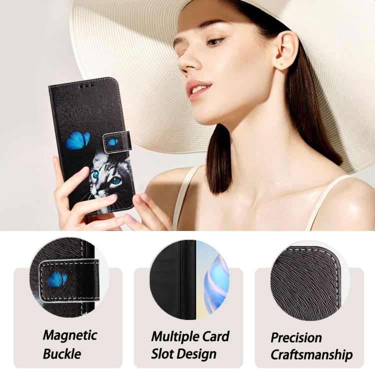 For iPhone 16 Plus Art Colored Drawing Pattern Leather Phone Case