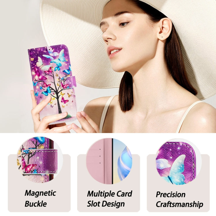 For iPhone 16 Plus Art Colored Drawing Pattern Leather Phone Case