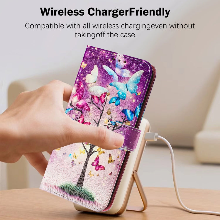 For iPhone 16 Plus Art Colored Drawing Pattern Leather Phone Case
