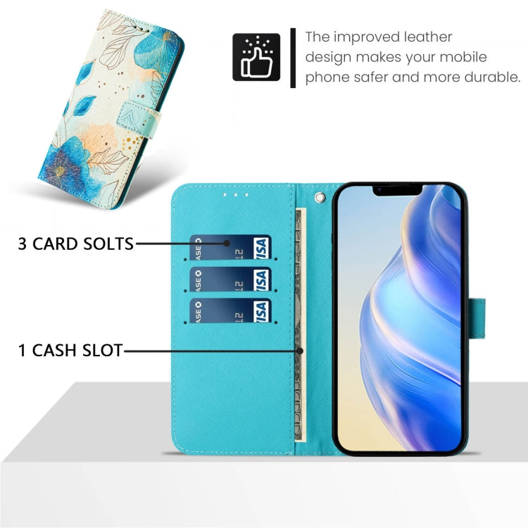 For iPhone 16 Plus Art Colored Drawing Pattern Leather Phone Case