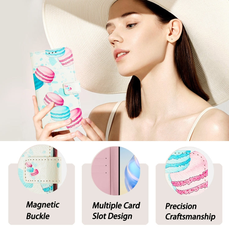 For iPhone 16 Plus Art Colored Drawing Pattern Leather Phone Case