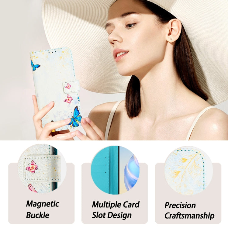For iPhone 16 Art Colored Drawing Pattern Leather Phone Case