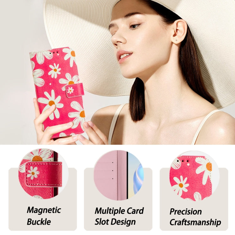 For iPhone 15 Pro Max Art Colored Drawing Pattern Leather Phone Case