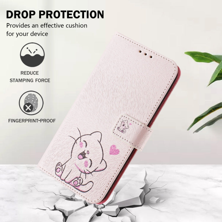 For iPhone 15 Pro Art Colored Drawing Pattern Leather Phone Case