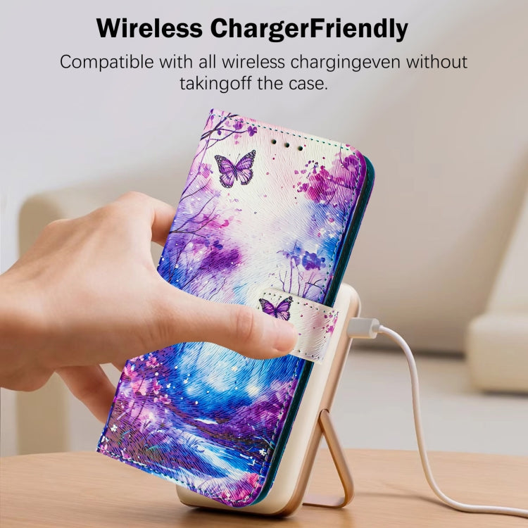 For iPhone 15 Plus Art Colored Drawing Pattern Leather Phone Case