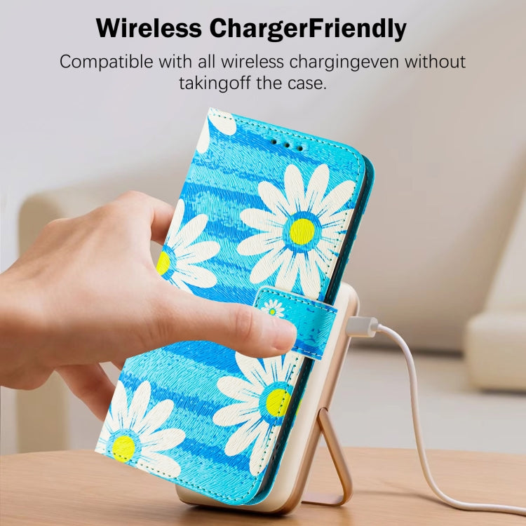 For iPhone 15 Plus Art Colored Drawing Pattern Leather Phone Case