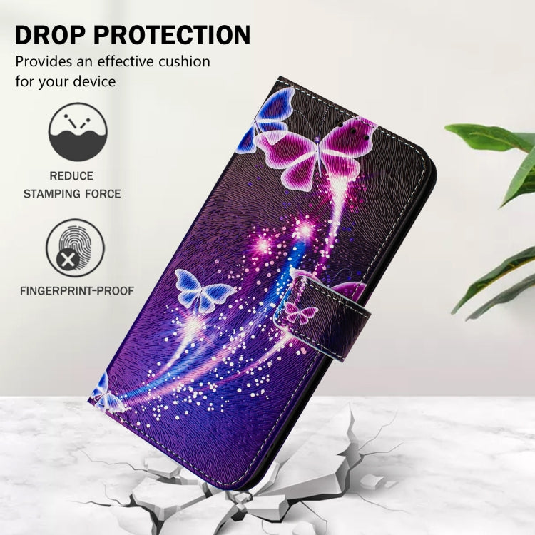 For iPhone 13 Pro Art Colored Drawing Pattern Leather Phone Case