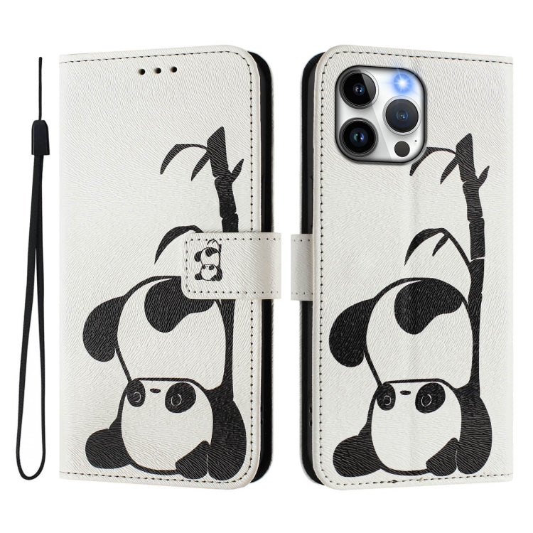 For iPhone 13 Pro Max Art Colored Drawing Pattern Leather Phone Case