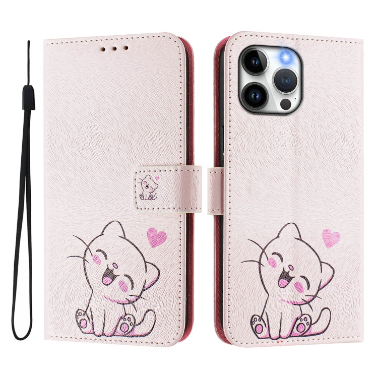 For iPhone 13 Pro Max Art Colored Drawing Pattern Leather Phone Case