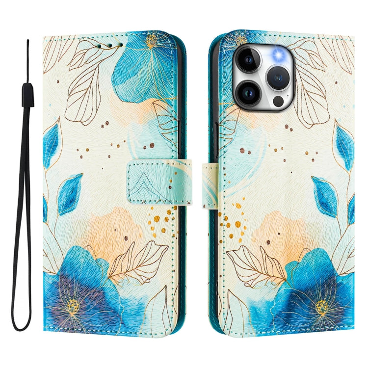 For iPhone 13 Pro Max Art Colored Drawing Pattern Leather Phone Case