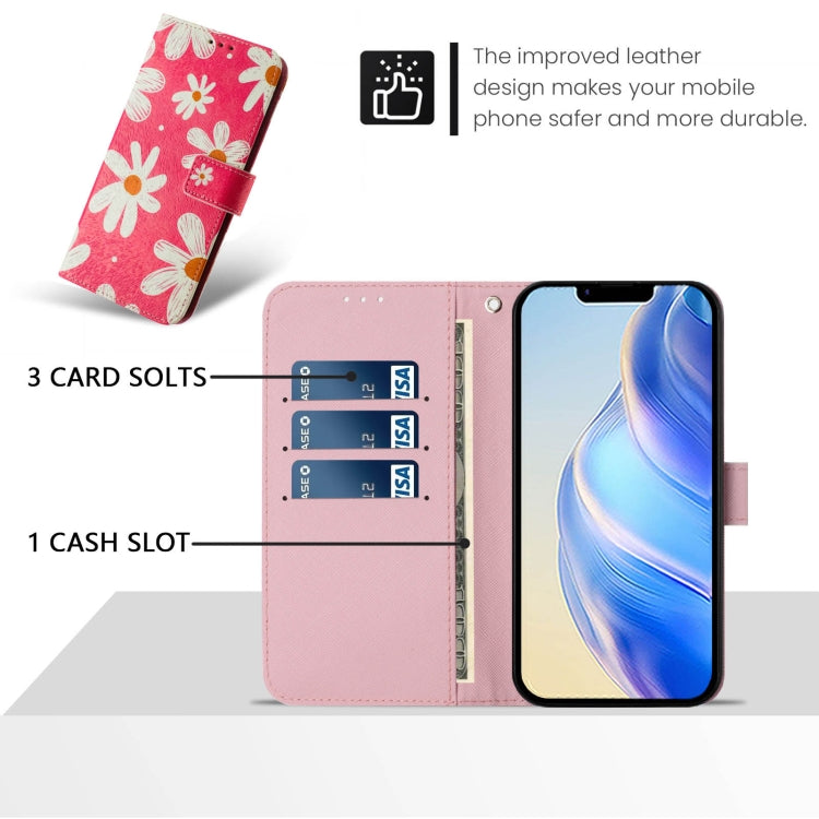 For iPhone 13 Pro Max Art Colored Drawing Pattern Leather Phone Case