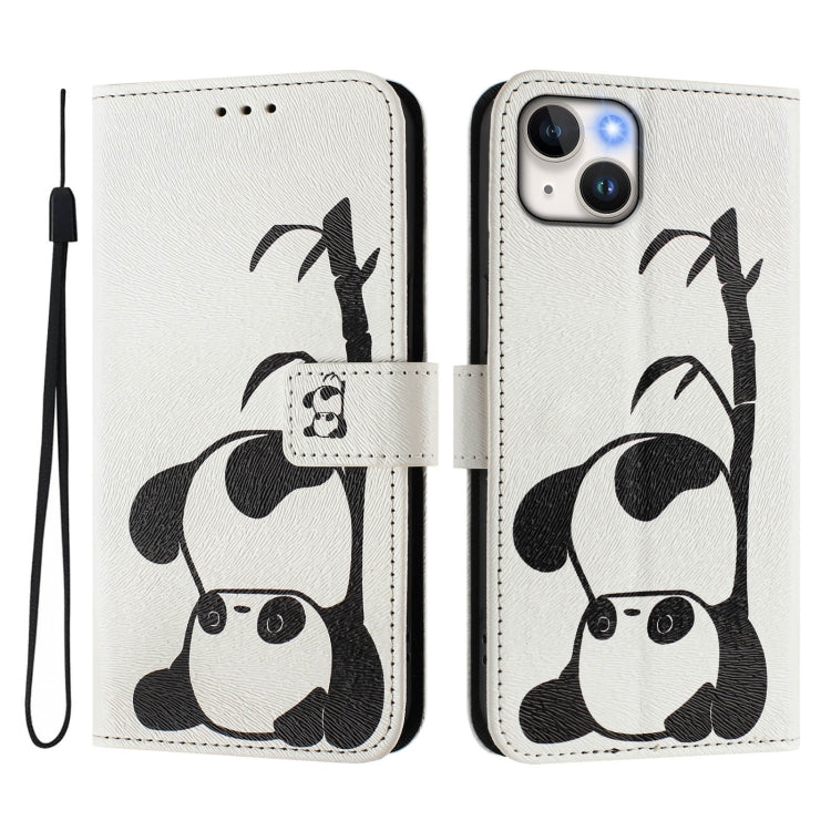 For iPhone 14 / 13 Art Colored Drawing Pattern Leather Phone Case