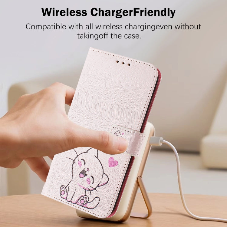 For iPhone 14 / 13 Art Colored Drawing Pattern Leather Phone Case