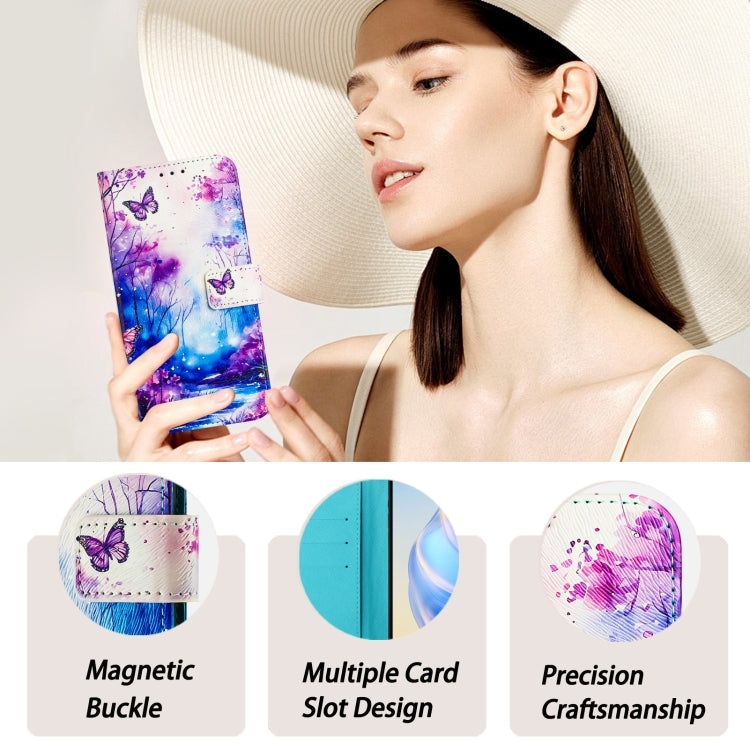 For iPhone 14 / 13 Art Colored Drawing Pattern Leather Phone Case