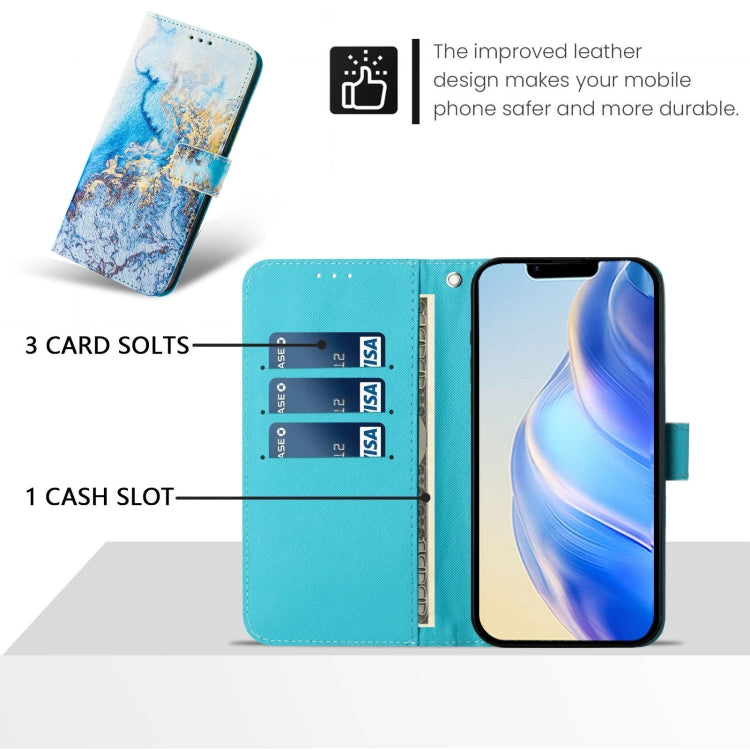 For iPhone 14 / 13 Art Colored Drawing Pattern Leather Phone Case