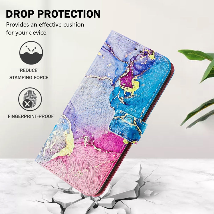 For iPhone 14 / 13 Art Colored Drawing Pattern Leather Phone Case