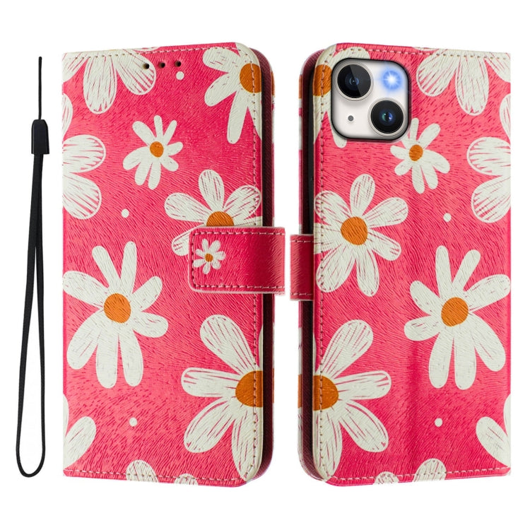 For iPhone 14 / 13 Art Colored Drawing Pattern Leather Phone Case