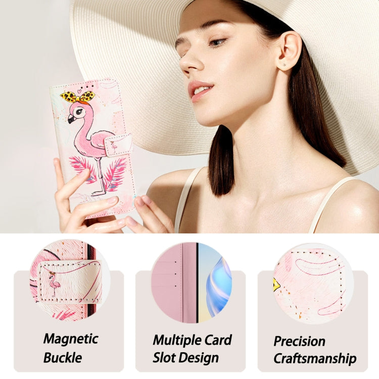 For iPhone 14 pro Art Colored Drawing Pattern Leather Phone Case