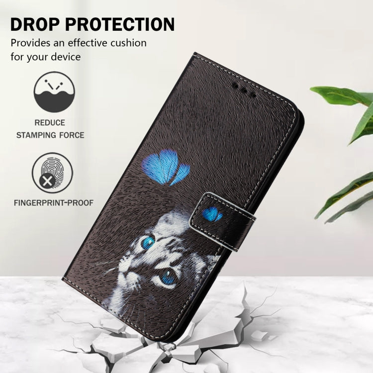For iPhone 14 Pro Max Art Colored Drawing Pattern Leather Phone Case