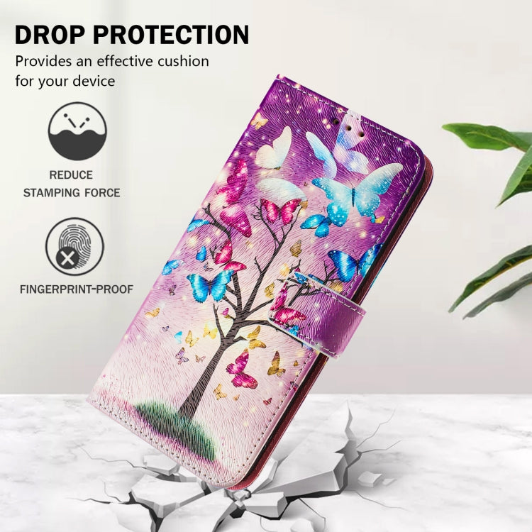 For iPhone 14 Pro Max Art Colored Drawing Pattern Leather Phone Case