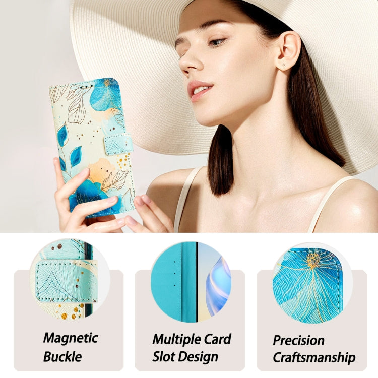 For iPhone 14 Pro Max Art Colored Drawing Pattern Leather Phone Case