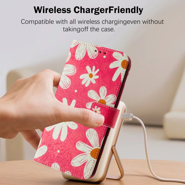 For iPhone 14 Pro Max Art Colored Drawing Pattern Leather Phone Case