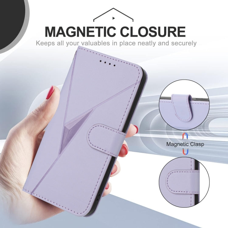 For Huawei Pura 70 Triangle Pattern Buckle Clasp Leather Phone Case