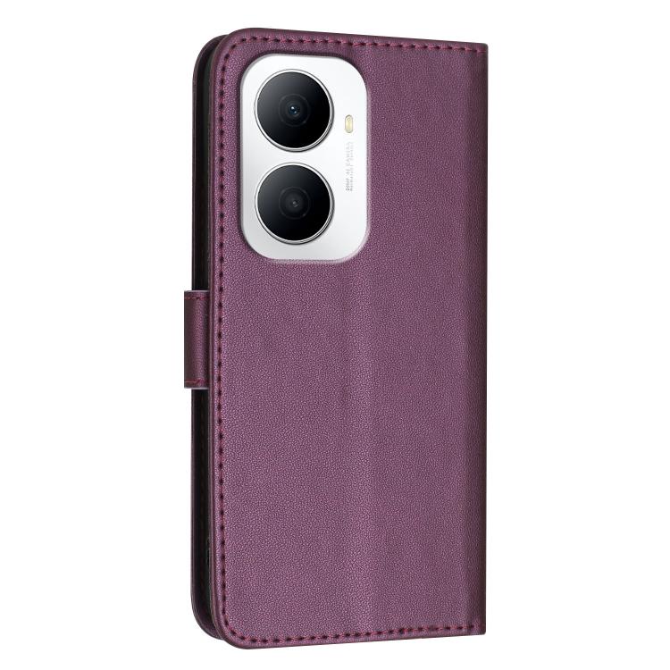 For Huawei Enjoy 80 Plus Triangle Pattern Buckle Clasp Leather Phone Case