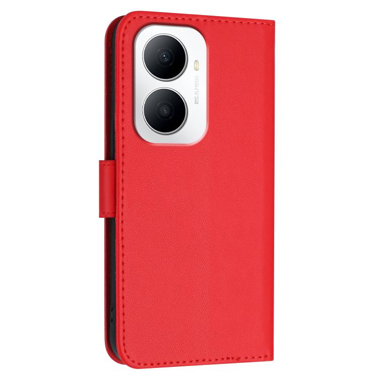 For Huawei Enjoy 80 Plus Triangle Pattern Buckle Clasp Leather Phone Case