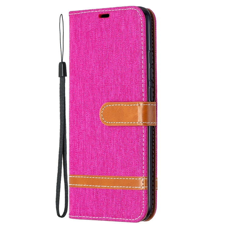 For Xiaomi Redmi 9C Color Matching Denim Texture Horizontal Flip Leather Case with Holder & Card Slots & Wallet & Lanyard