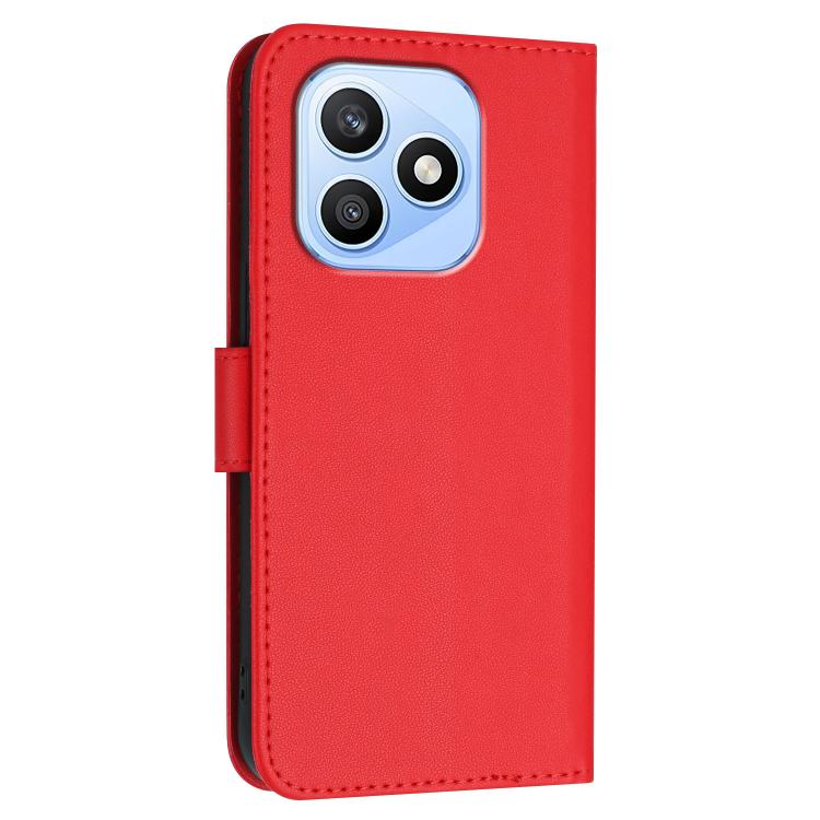 For Honor X8d 4G Triangle Pattern Buckle Clasp Leather Phone Case