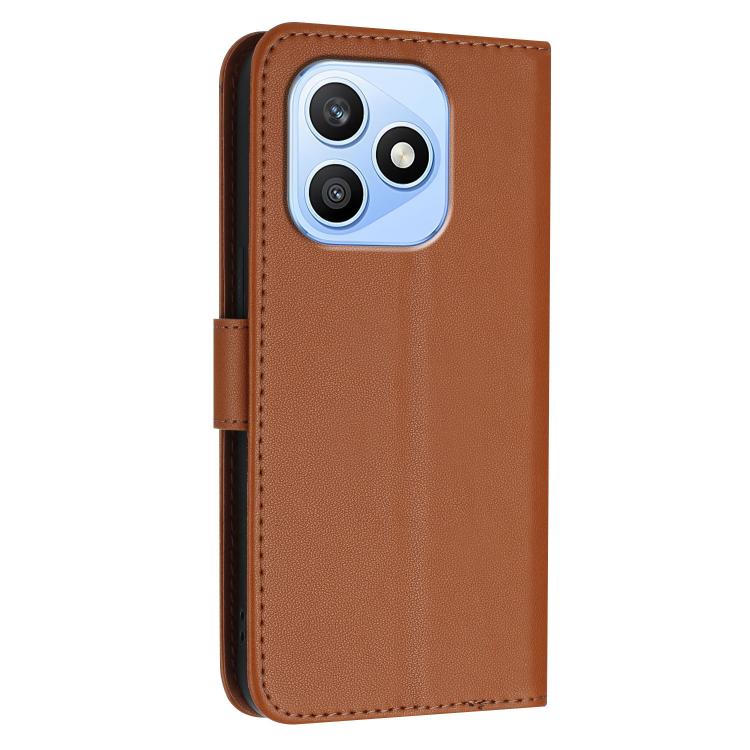 For Honor X8d 4G Triangle Pattern Buckle Clasp Leather Phone Case