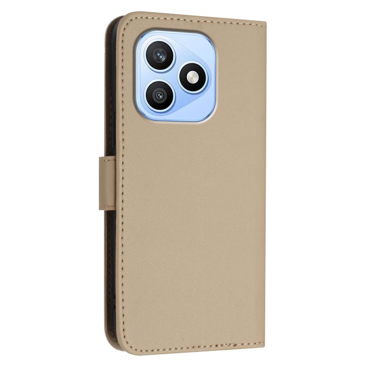 For Honor X8d 4G Triangle Pattern Buckle Clasp Leather Phone Case