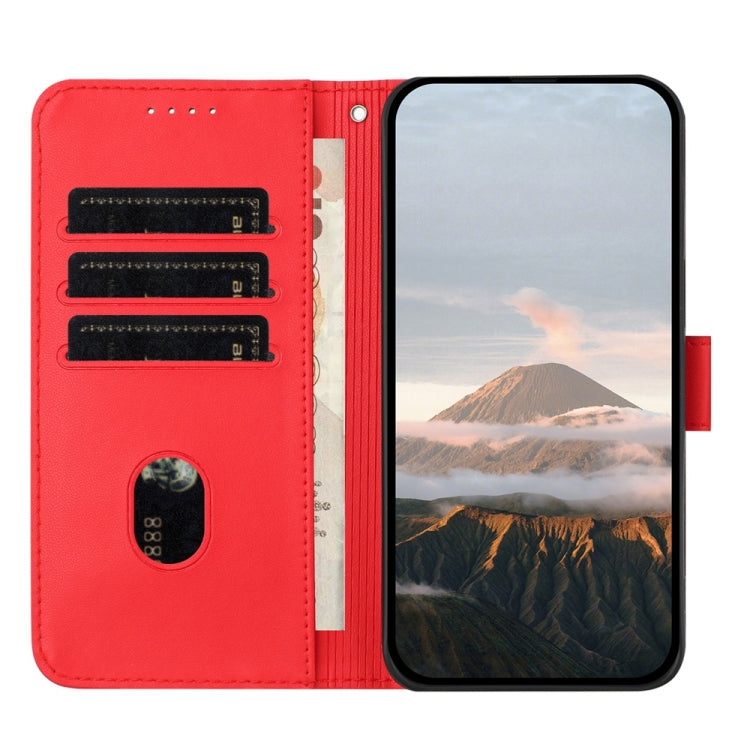 For Samsung Galaxy A36 5G Triangle Pattern Buckle Clasp Leather Phone Case