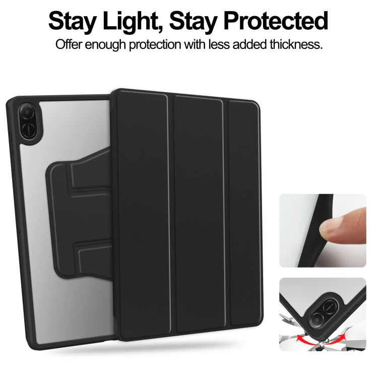 For Honor Pad X8b / X8a Tri-Fold Holder Rotation Leather Tablet Case