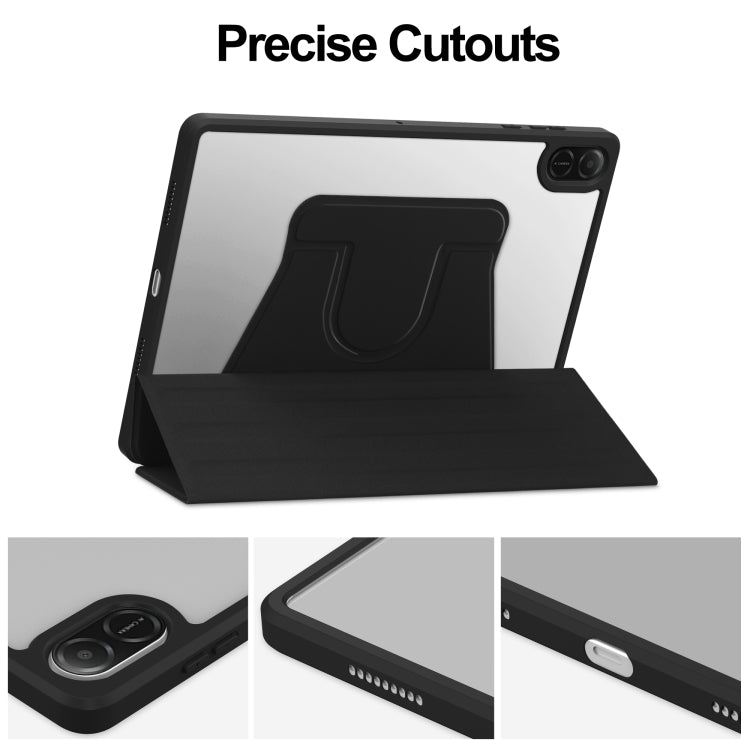 For Honor Pad X8b / X8a Tri-Fold Holder Rotation Leather Tablet Case