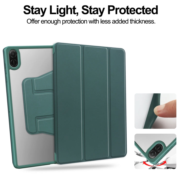 For Honor Pad X8b / X8a Tri-Fold Holder Rotation Leather Tablet Case
