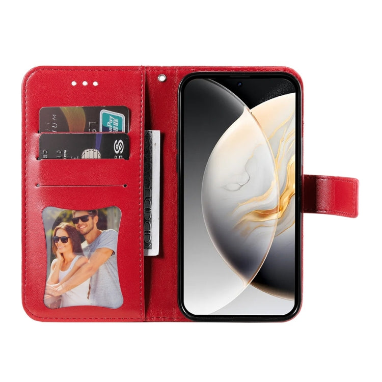 For Tecno Camon 30 4G / 5G Seven-petal Flowers Embossing Leather Phone Case
