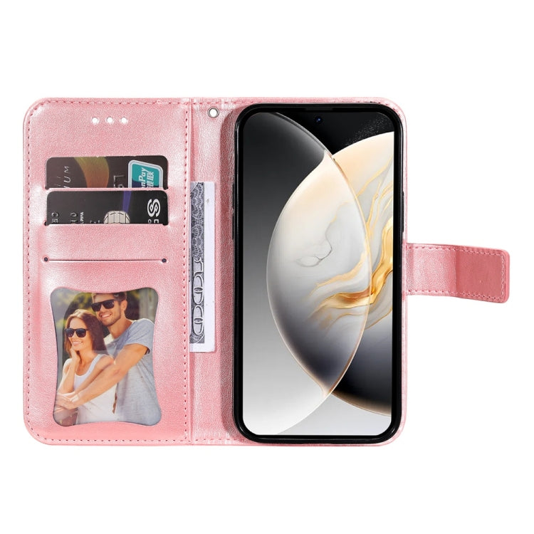 For Tecno Camon 30 4G / 5G Seven-petal Flowers Embossing Leather Phone Case
