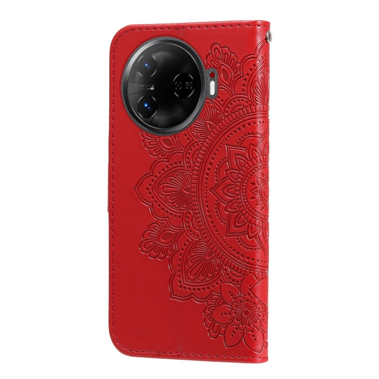 For Tecno Camon 30 Pro Seven-petal Flowers Embossing Leather Phone Case