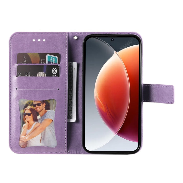 For Tecno Camon 30 Premier Seven-petal Flowers Embossing Leather Phone Case