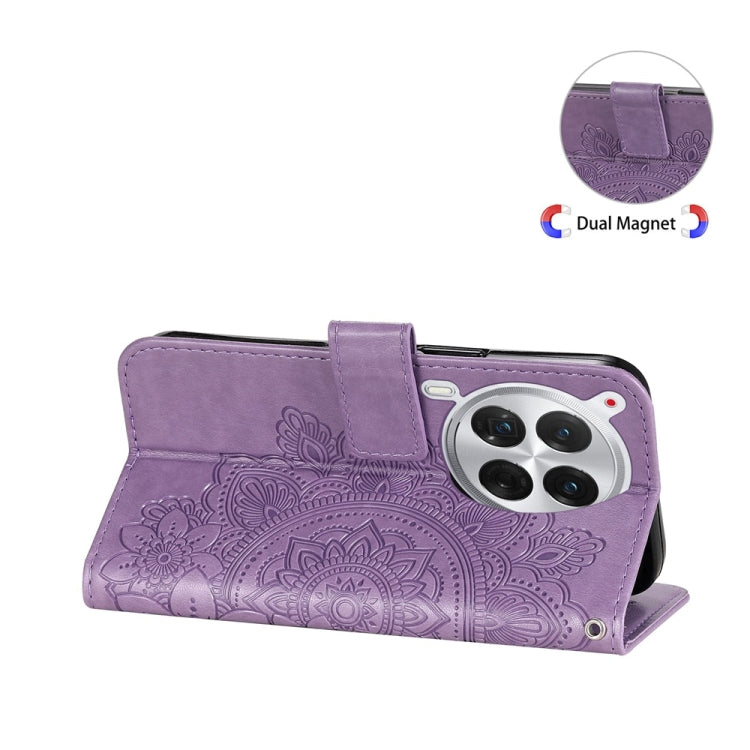 For Tecno Camon 30 Premier Seven-petal Flowers Embossing Leather Phone Case