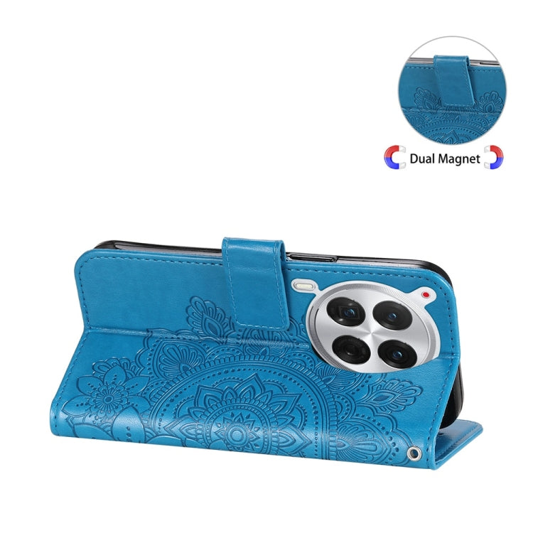 For Tecno Camon 30 Premier Seven-petal Flowers Embossing Leather Phone Case