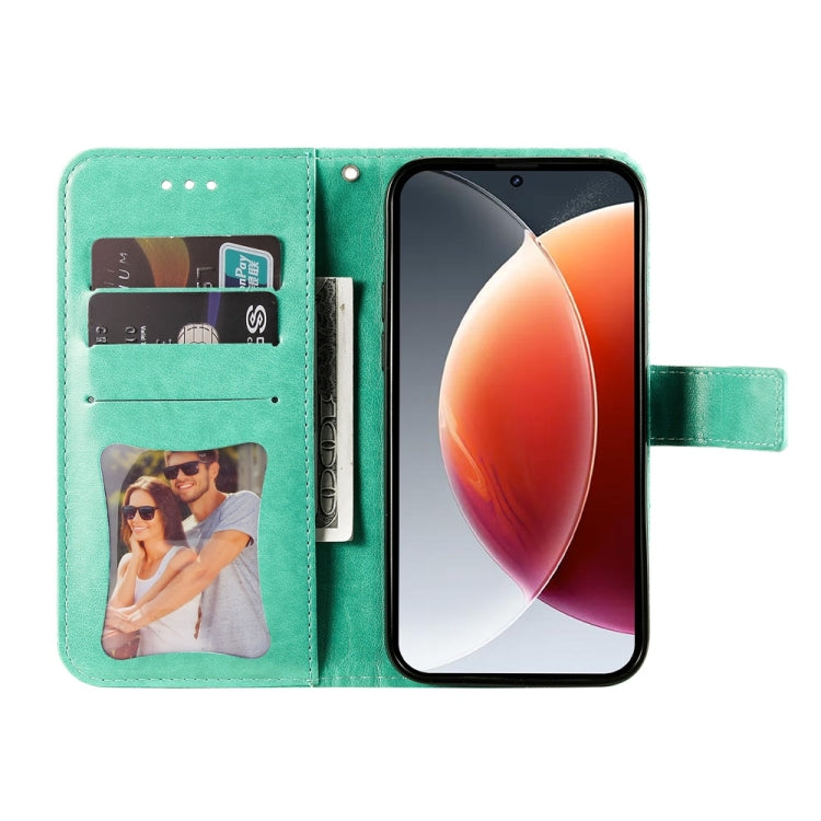 For Tecno Camon 30 Premier Seven-petal Flowers Embossing Leather Phone Case
