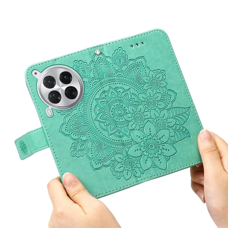 For Tecno Camon 30 Premier Seven-petal Flowers Embossing Leather Phone Case